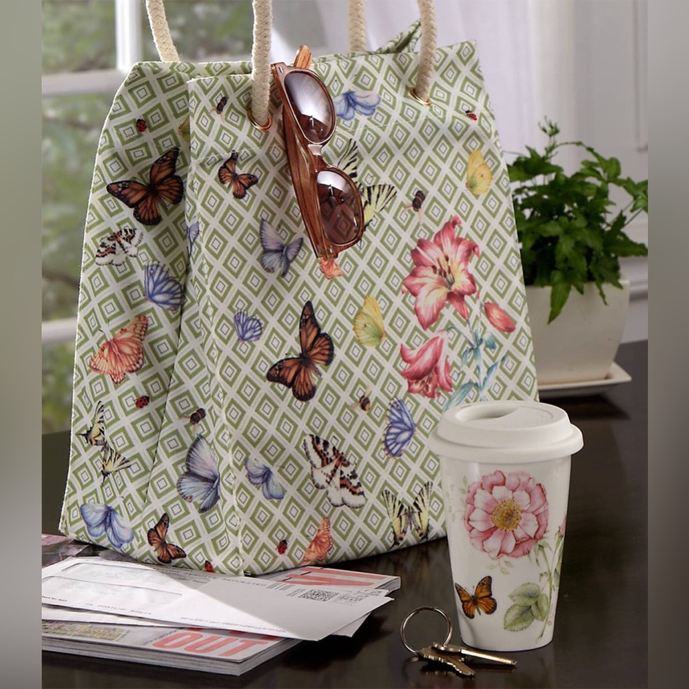 Butterfly Meadow - Lenox Floral Tote Bag
